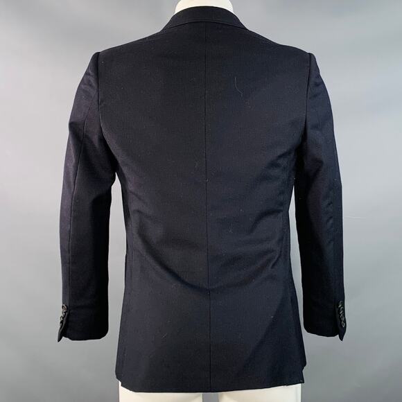 BAND OF OUTSIDERS Size 40 Regular Navy Grey Stripe Wool Notch Lapel Sport Coat - Picture 4 of 9